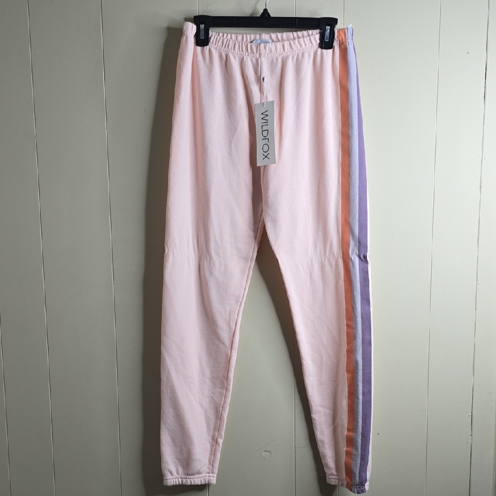 Wildfox Knox Grapefruit Stripes Joggers Medium - Picture 3 of 12